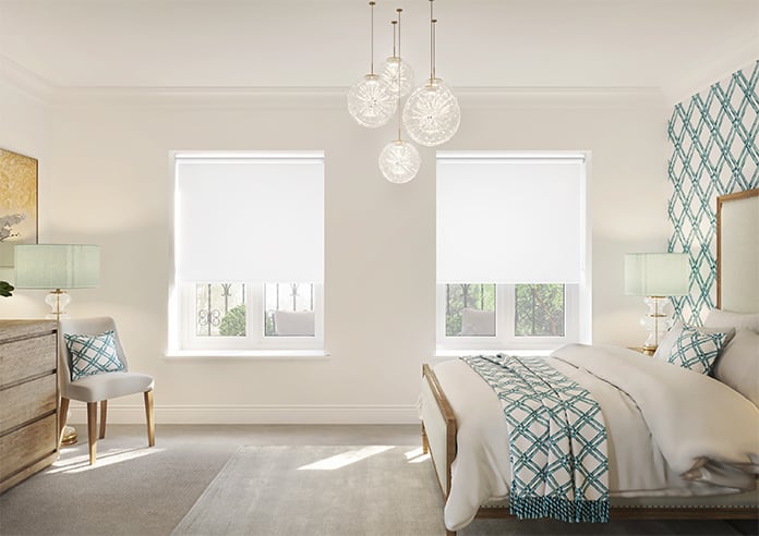 Verona (Blackout), Pure White - Motorised Roller Blind - Image 8